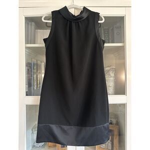 Simply Vera Wang Dress Womens Size 12 Sleeveless Satin Trim Zip High Neck Shift‎